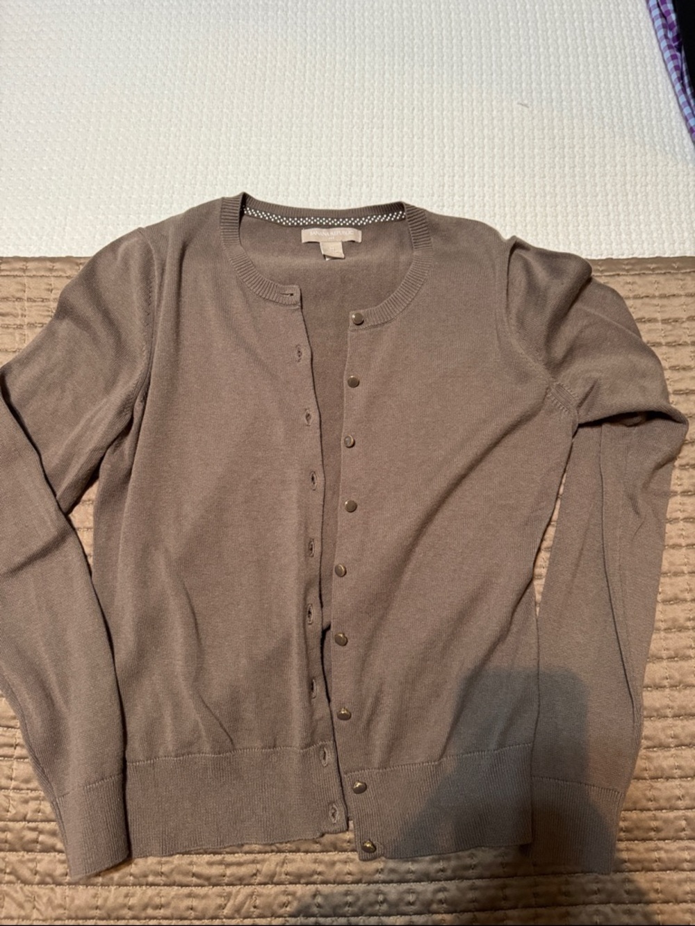 Banana Republic tan Button-Up Cardigan